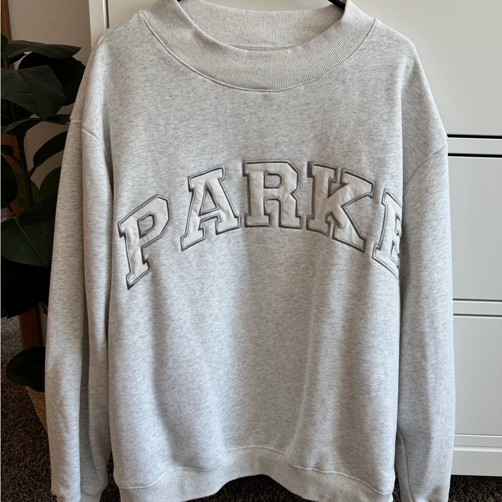 PARKE Light Gray Women's Mock Neck Sweater